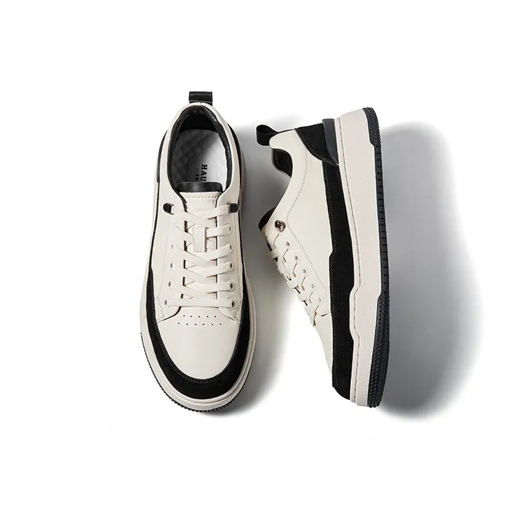 Hautton Jeans Skateboard Shoes Men's White-9