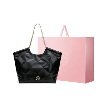 HE BAO BAO PU Tote Bag Shoulder Bag Women's Black Gold