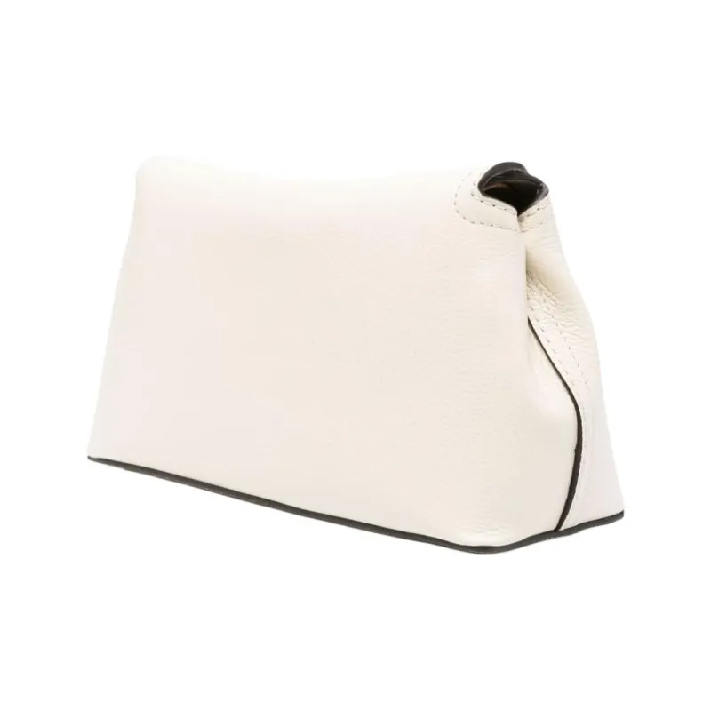 TOTEME T Lock Leather Clutch Bag-2