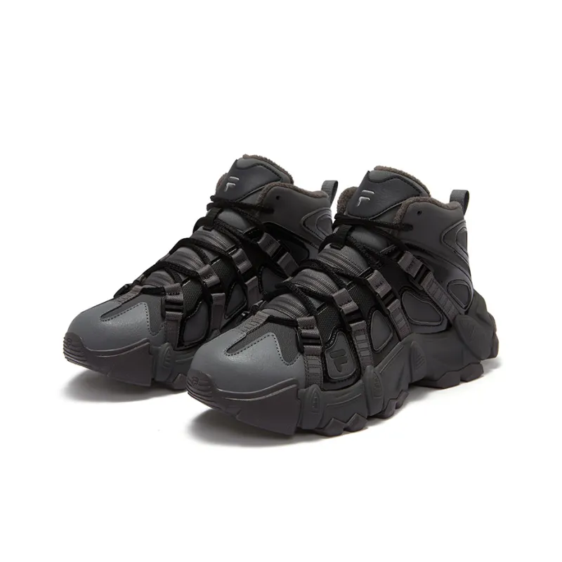 FILA FUSION EXOCET Wear-Resistant High-Top Casual Shoes Women's Black Gray-2