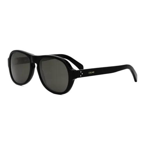 CELINE Acetate Oval Sunglasses Men's Black