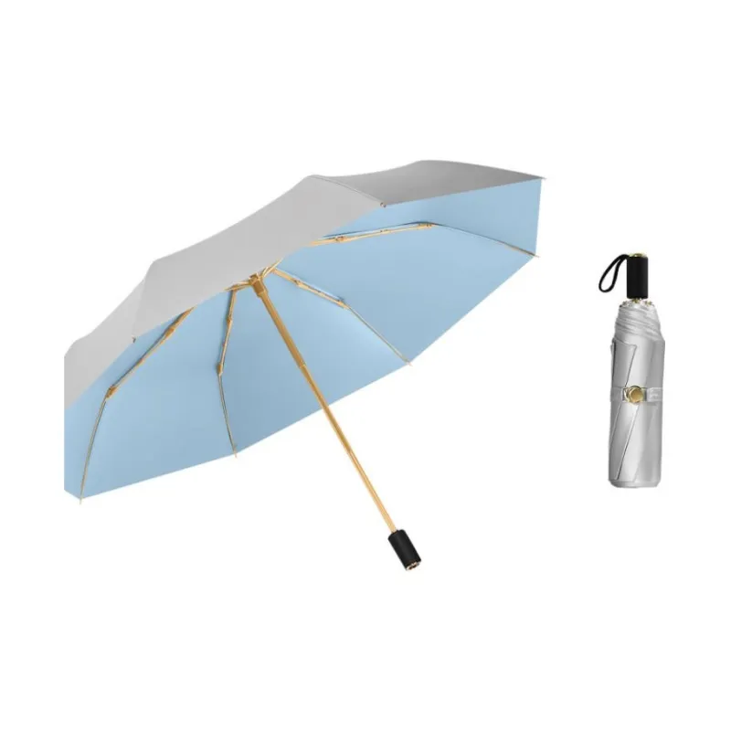 TIANWEI UMBRELLA Double Layer Titanium Silver Sun Umbrella With UV Protection All Weather Solid Color Umbrella-8