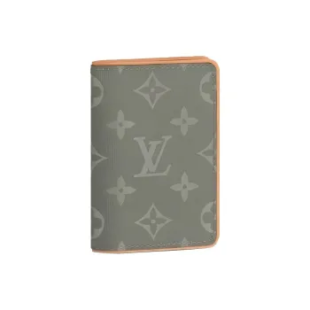 LOUIS VUITTON Canvas Wallet Men's Gray