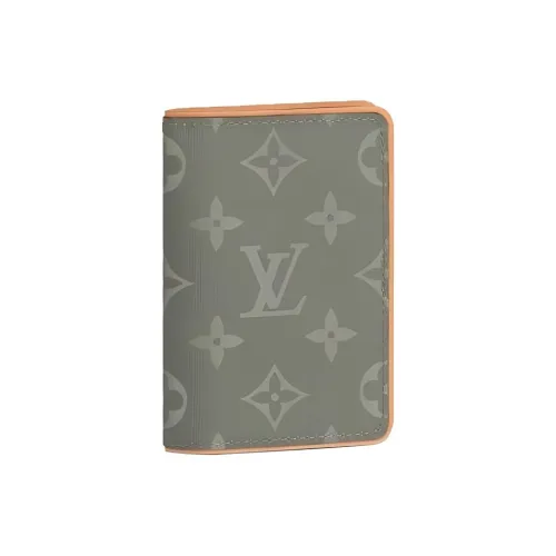 LOUIS VUITTON Canvas Wallet Men's Gray