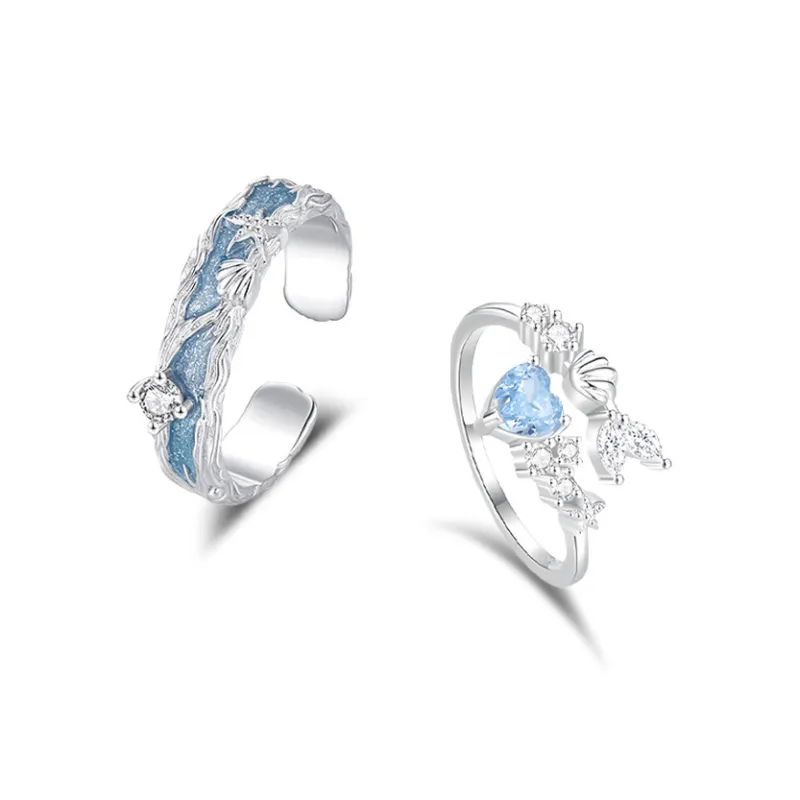 COPI S 925 Sterling Silver Zircon Rings Unisex-0