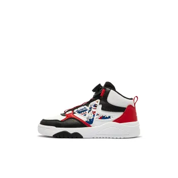 XTEP Non slip Support Mid Top Kids' Skateboarding Shoes Black T Step White Scholar Red Teenagers