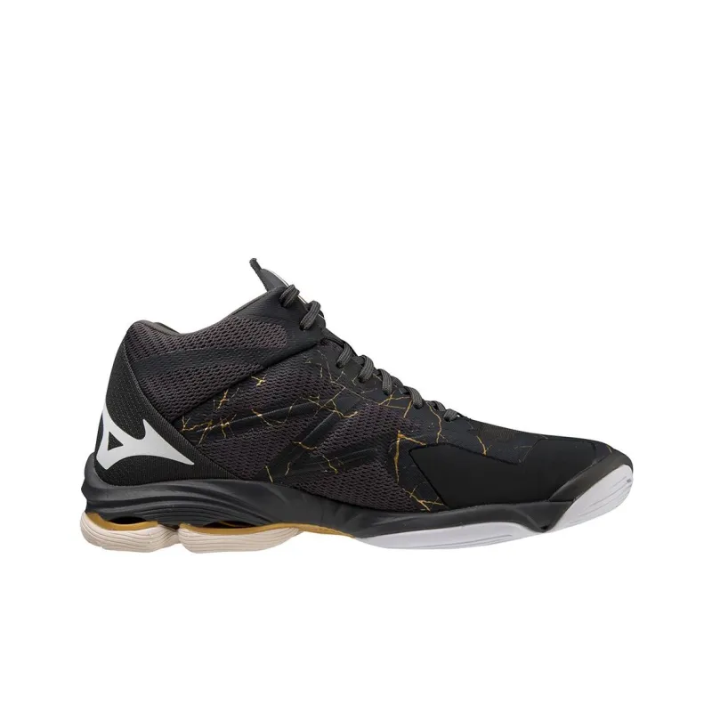 Mizuno Wave Lightning Z7 Cushioning Wear-Resistant Mid-Top Training Shoes Unisex Black Yellow-1