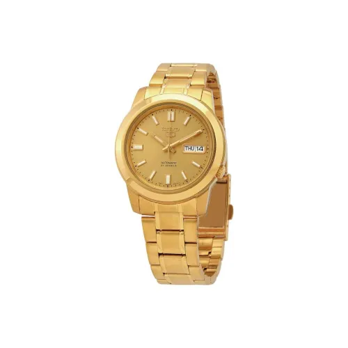 SEIKO Automatic Mechanical Movement Stainless Steel Strap Watch Men's Watches Gold Dial