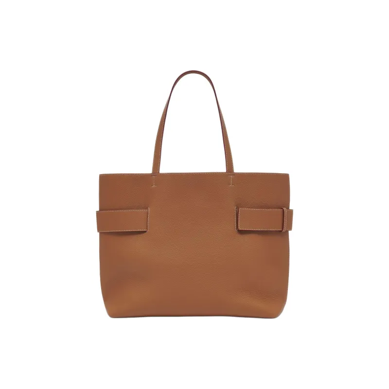 Alexander McQueen Grained Calfskin Tote Bag Shopping Bag Handbag Women's Tanned Leather Color-2