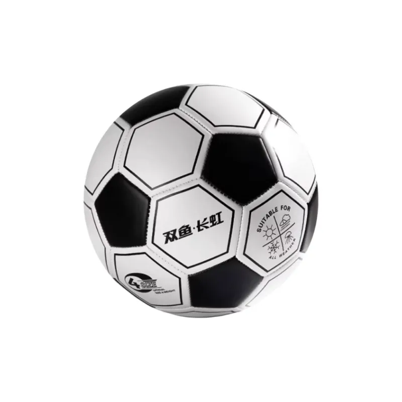 DOUBLEFISH Size 4 5 Size Soccer TPU Machine Stitched Soccer Ball Unisex Black White-0