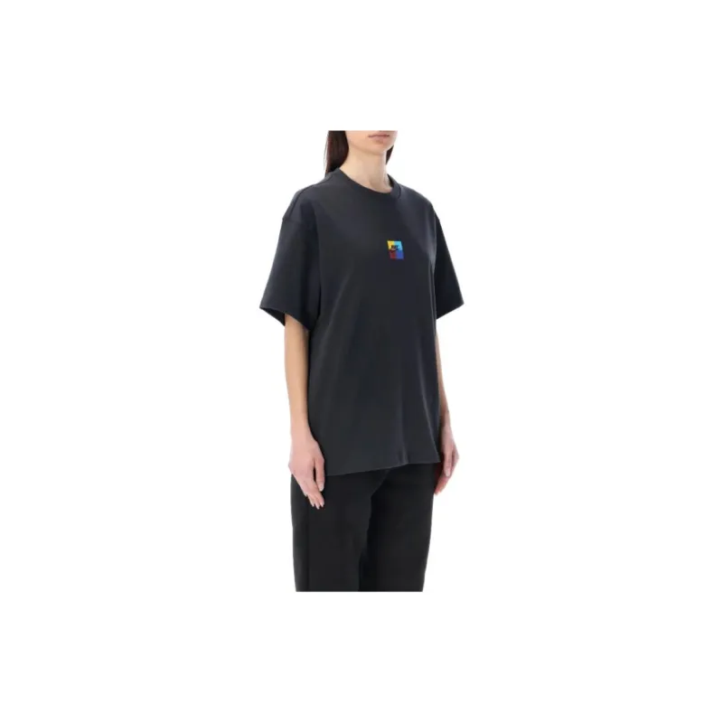 Nike T Shirts Unisex Gray Black-4