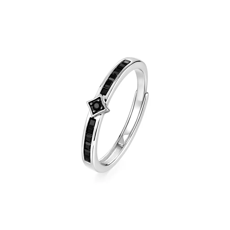 I Do&Co. 925 Sterling Silver Zirconia Rings Unisex-2
