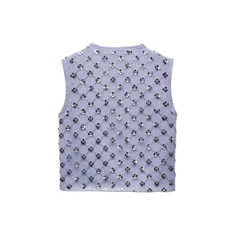 ZARA Vests Women's Light Purple-1