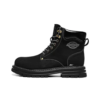 Kuding Martin Boots Unisex Black/Gold/Khaki