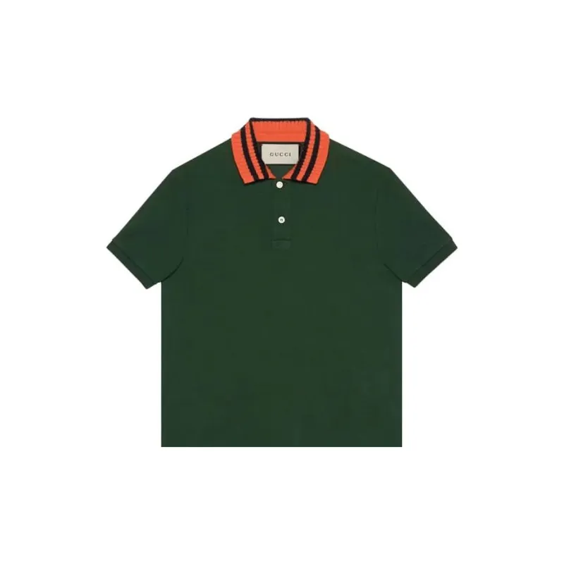 GUCCI Polo Shirts Men Green-3