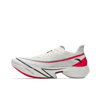 Anta C10 Pro Anti Slip Wear Resistant Low Top Running Shoes Men's White Red Black