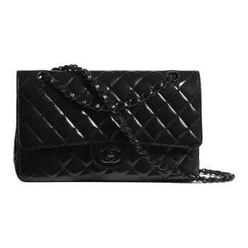 CHANEL So BlackClassic Flap CF Seam Calfskin Shoulder Bag, Crossbody Bag Medium Size Women's Black