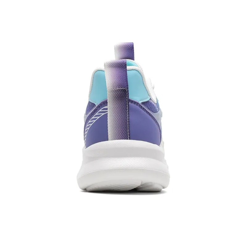 Warrior Anti Slip And Wear Resistant Lightweight Low Top Casual Running Shoes Men's White Blue Purple-4