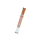 White Brown/Stud Buckle Strap