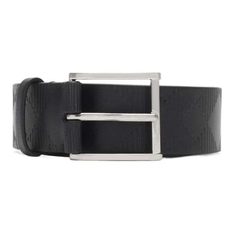 Burberry Check Leather Belt-0