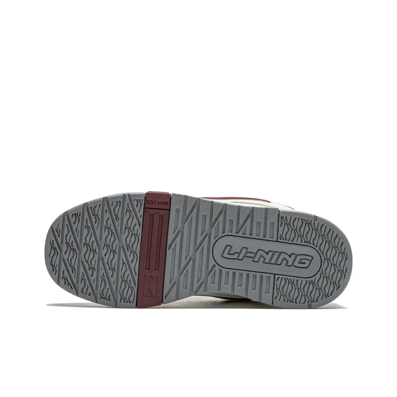 LiNing Journey V2 Slip Resistant Cushioning Wear Resistant Support Low Top Skateboard Shoes Women's White Red-6