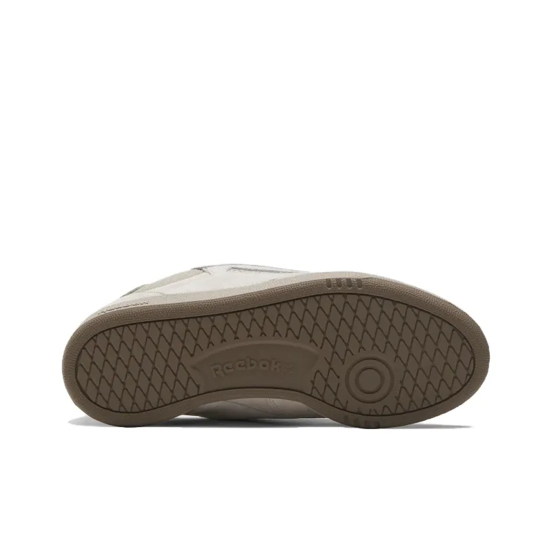 Reebok Club C Anti-Slip Wear-Resistant Low-Top Skateboard Shoes Women's Gray White-4