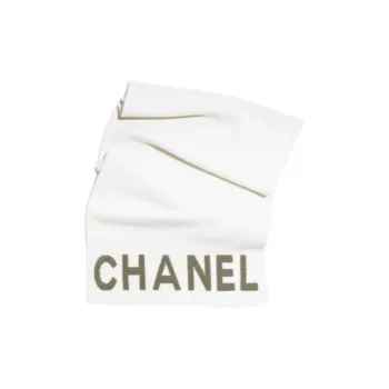 CHANEL Cashmere Shawls Women's White