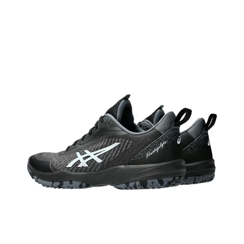 Asics PRESTIGELYTE 5 Anti Slip And Wear Resistant Lightweight Rebound Low Top Tennis Shoes Unisex Black White-2