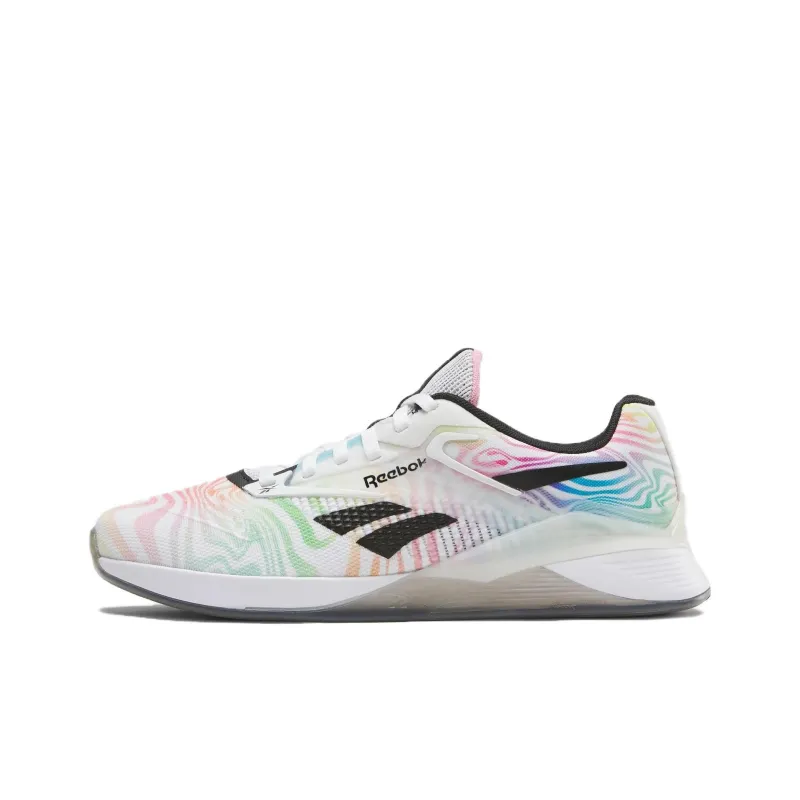 Reebok Nano X4 Anti Slip Wear Resistant Low Top Training Shoes Unisex White Black Blue-0