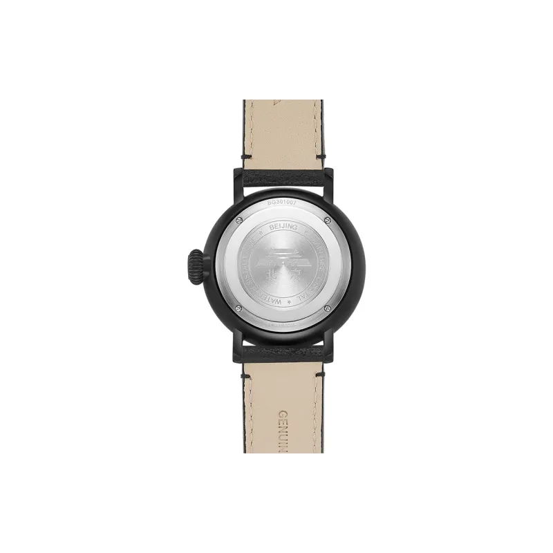 Beijing Fork Series Automatic Mechanical Movement Genuine Leather Strap Watch Men's Watches Gray Dial-14