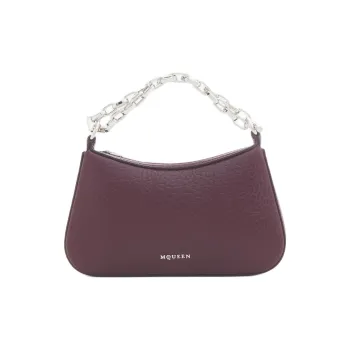 Alexander McQueen T Bar Grained Lambskin Coin Purse Handbag Mini Women's Deep Red