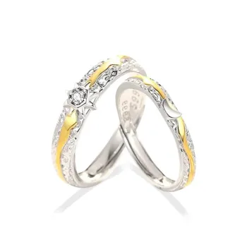 Chongqing Gold Store S925 Silver Cubic Zirconia Rings Unisex