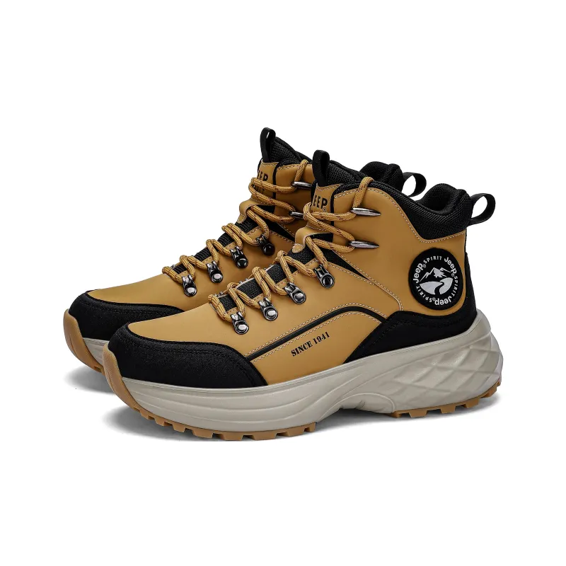 JEEP SPIRIT Outdoor Shoes Men High Top Sunrise Yellow-1