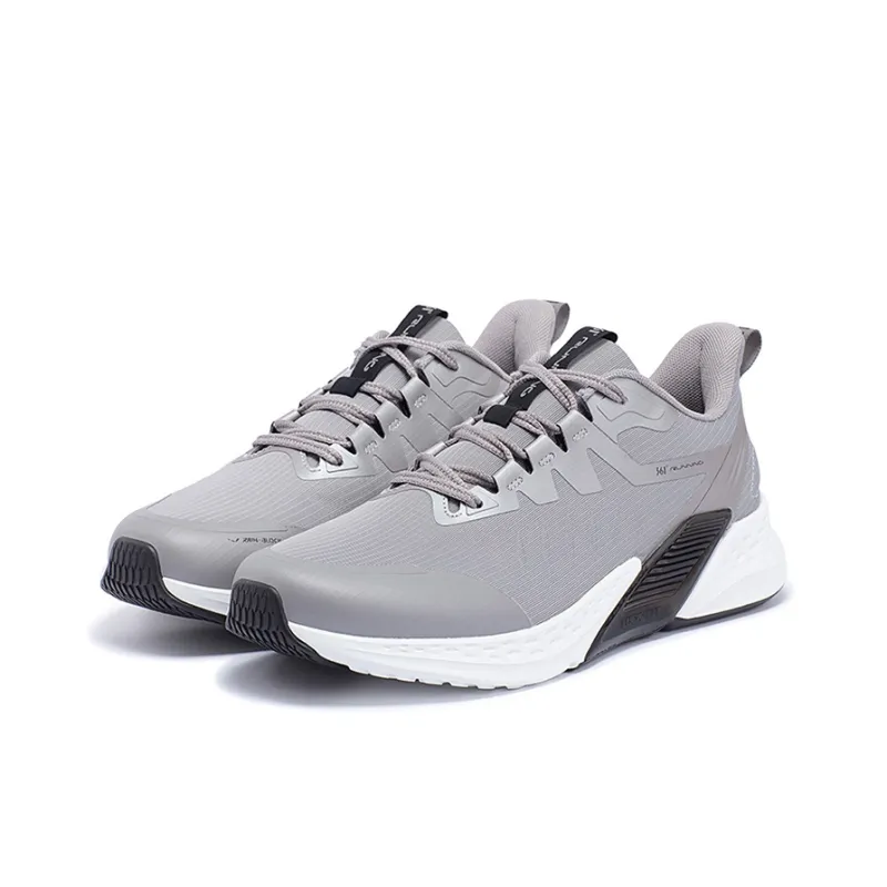 361° Volcano Rainproof Series Running Shoes Men Low Top Zinc Iron Gray/Obsidian Black-2