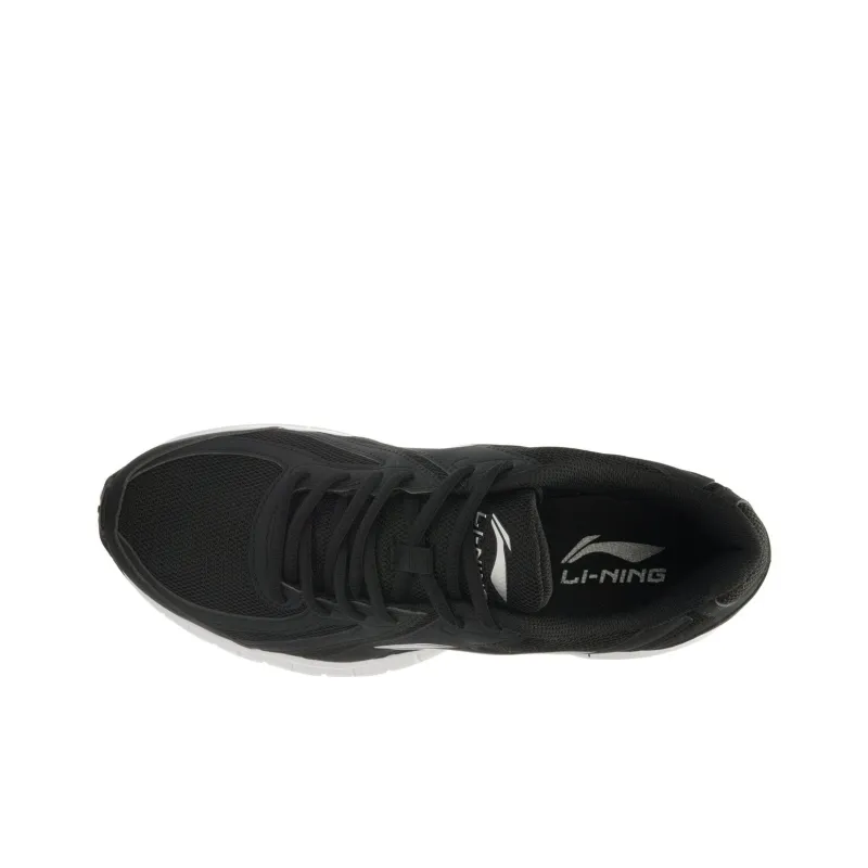 LiNing Shock Absorbers Slip Resistant, Abrasion Resistant, Lightweight Low Top Casual Running Shoes Men's Black White-2