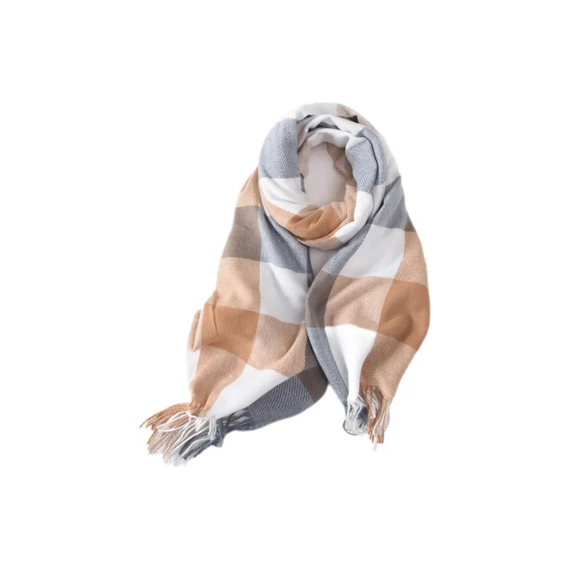 EEEENO Polyester Knit Scarves Unisex-12