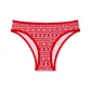 1 Pack (Bright Vermillion Fairisle Velvet Trim/Red)