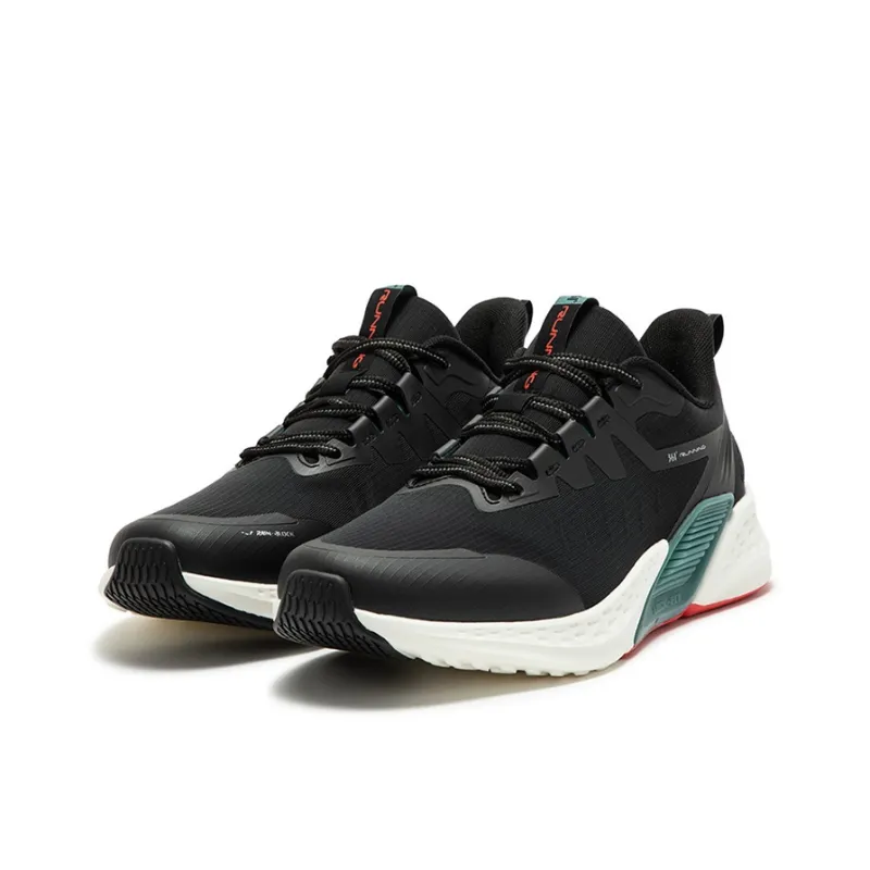 361° Volcano Rainproof Series Running Shoes Men Low Top Obsidian Black/Nebula Blue-2
