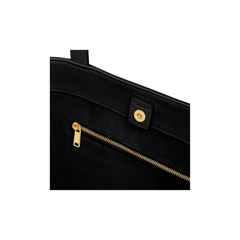 CELINE Triomphe Calfskin Tote Bag, Shopping Bag, Handbag, Shoulder Bag Small Size Women's Black-5