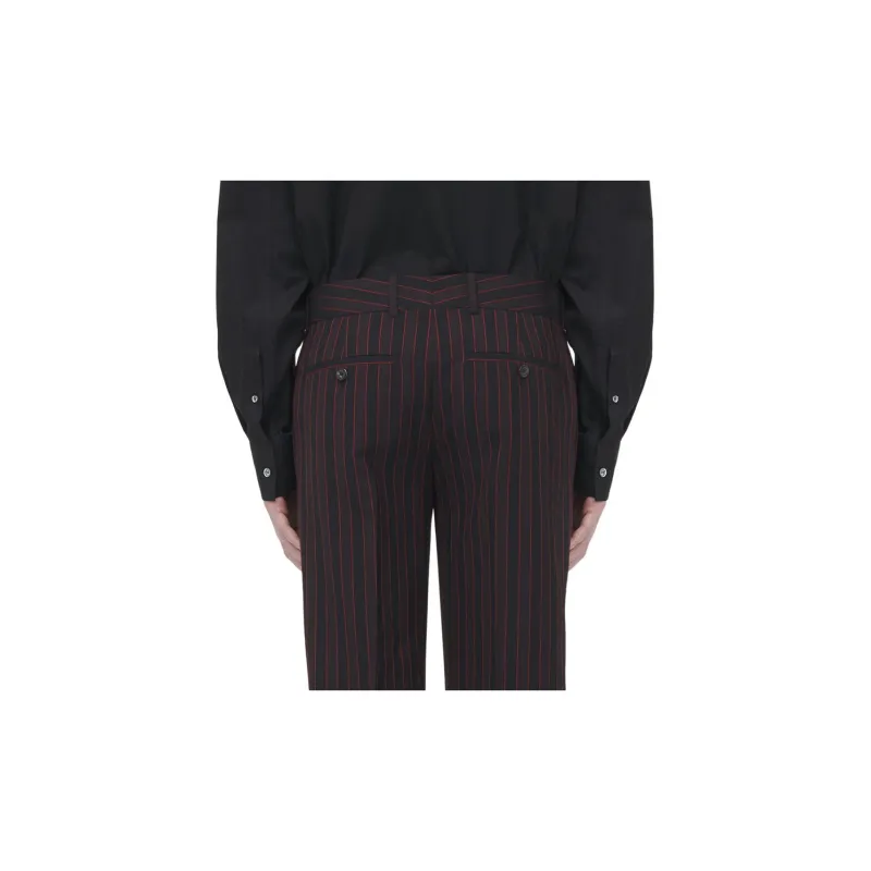 Alexander McQueen Pinstripe Tailored Trousers-4