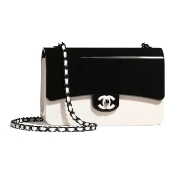 CHANEL Acrylic And Metal Eveningwear Shoulder Bag Crossbody Bag Mini Women's Black White