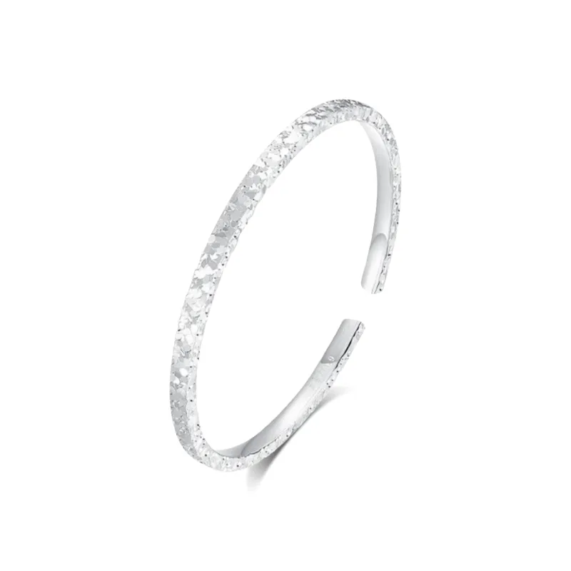 Fortune Gold 999 Fine Silver Bangles Unisex-0