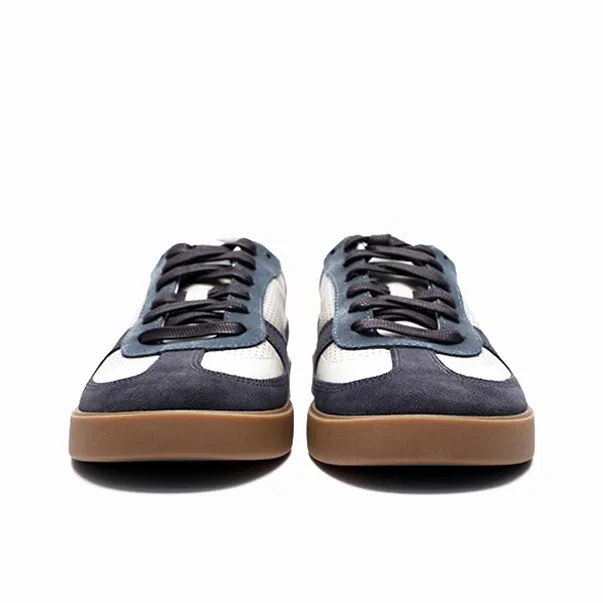COLE HAAN Durable Lightweight And Breathable Low Top Skateboard Shoes Men's Milky White/blue-3