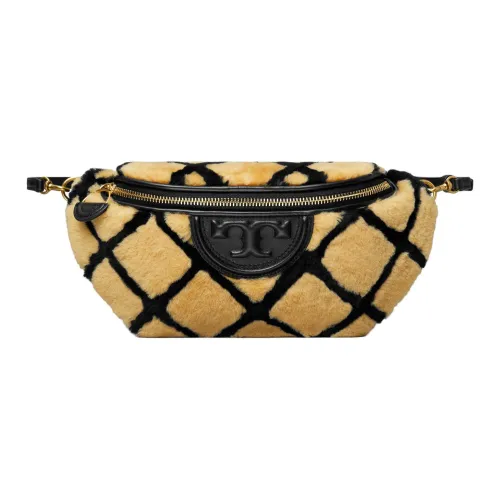TORY BURCH Fleming Shearling Fanny Pack Mini Women's Toffee
