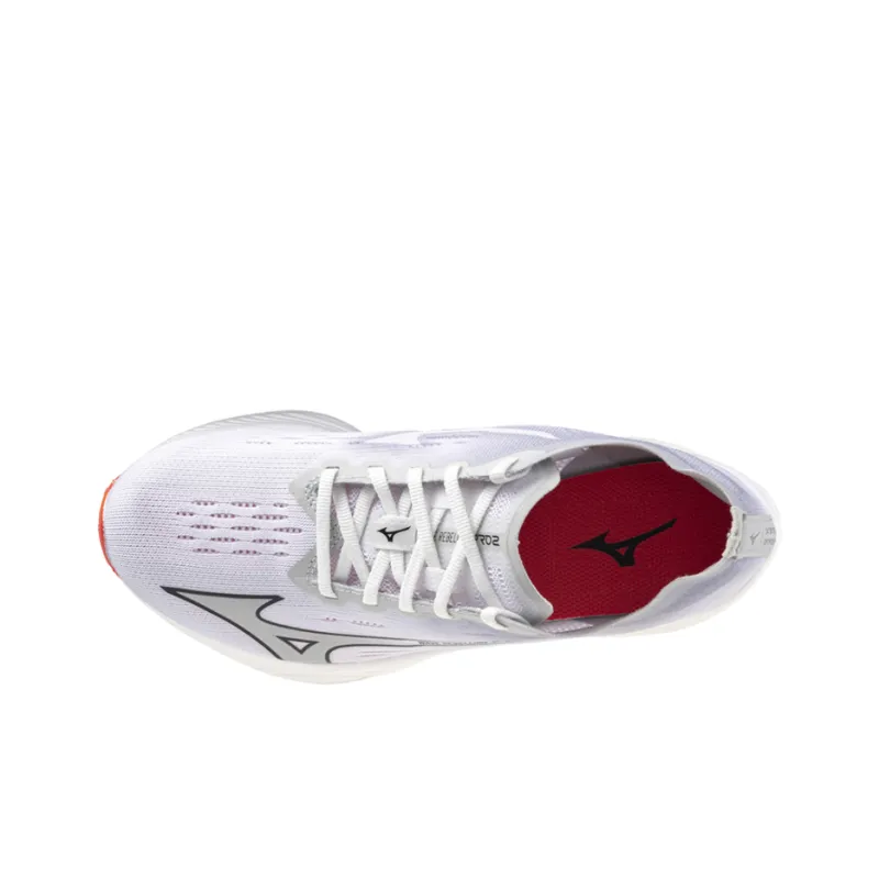 Mizuno Wave Rebellion Pro 2 Anti Slip Wear Resistant Low Top Running Shoes Women's White Gray-2