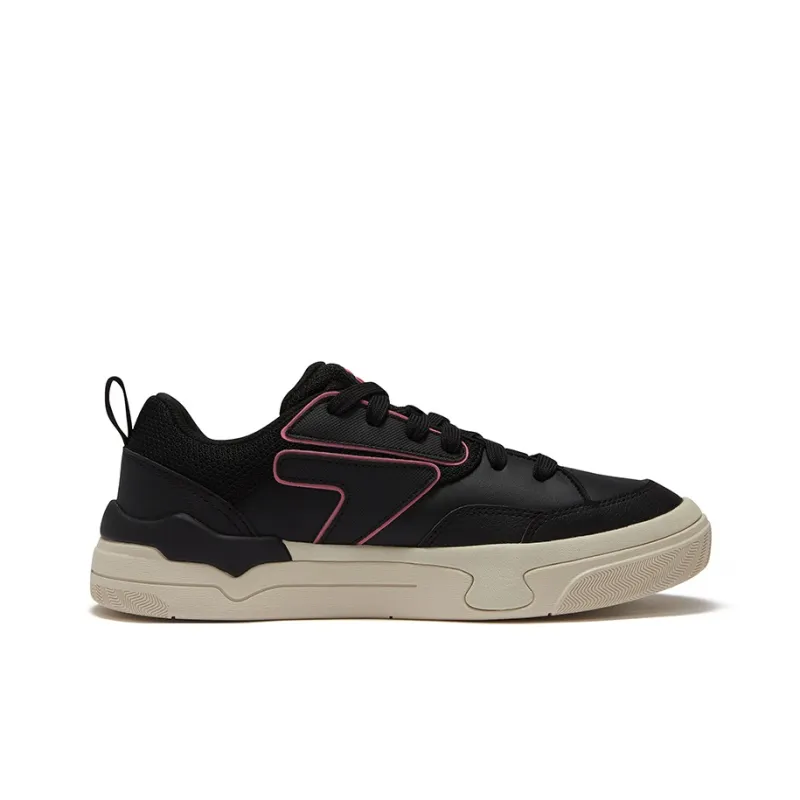 FILA FUSION Lightweight Wear-Resistant And Slip-Resistant Low-Top Skateboard Shoes Women's Black-1