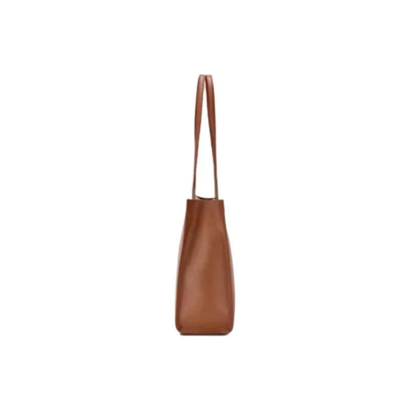 Hush Puppies Cow Leather Tote Bag Shopping Bag Shoulder Bag Large Size Women's Brown/Apricot/Black-2