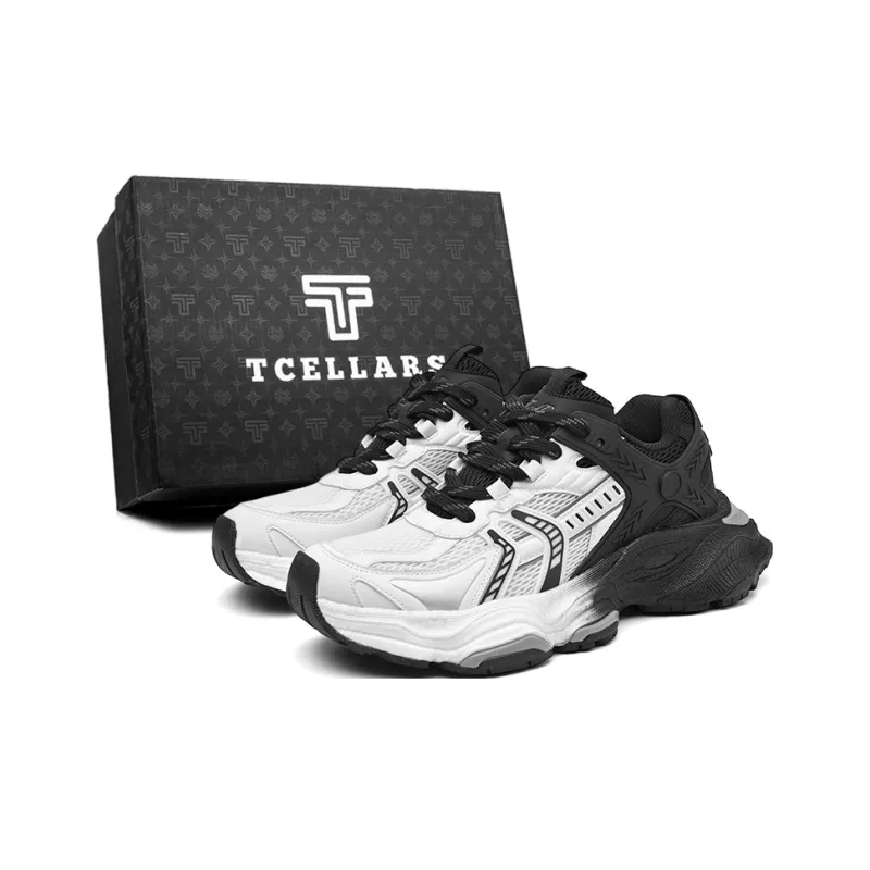 TCELLARS Cushioning, Abrasion Resistant, Height Increasing Low Top Chunky Sneakers Men's-5