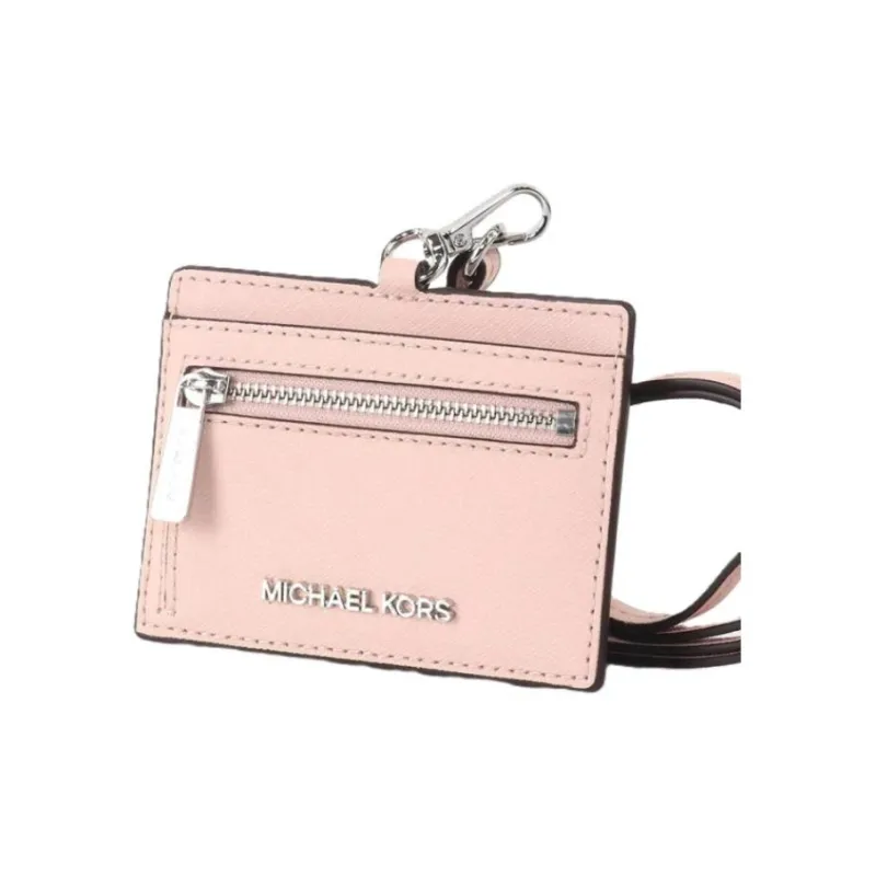 MICHAEL KORS Jet Set Travel Saffiano Leather Card Holder Women's Blush Pink-1
