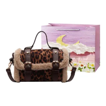 Bansusu Plush One Shoulder Handbags Regular Women's Black/Brown